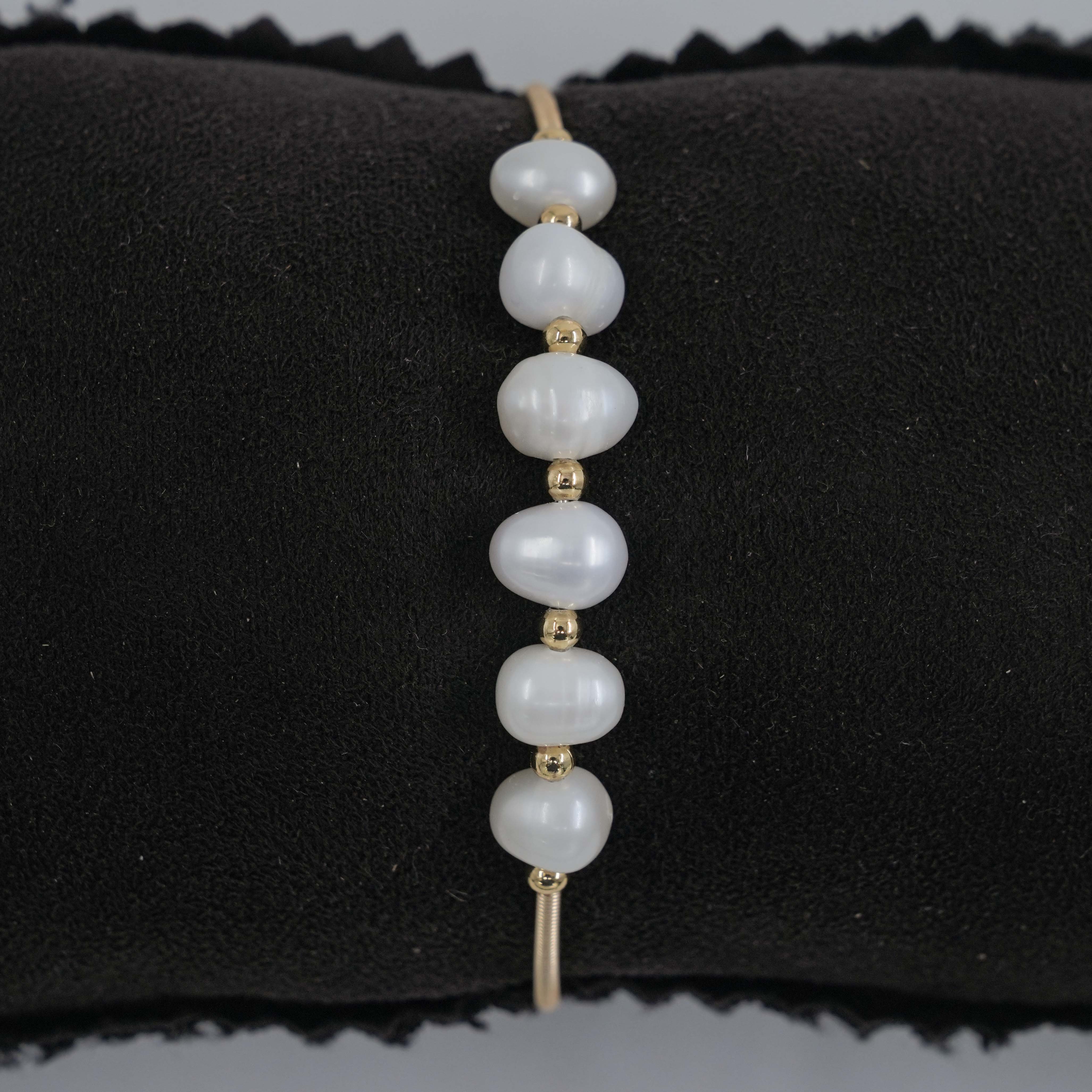 The Pearl Atelier by Kabra Pearls - Gold Polished Pearl Bracelet